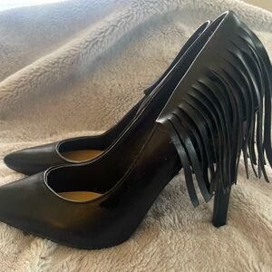 Adriana New York Black Fringe Heel